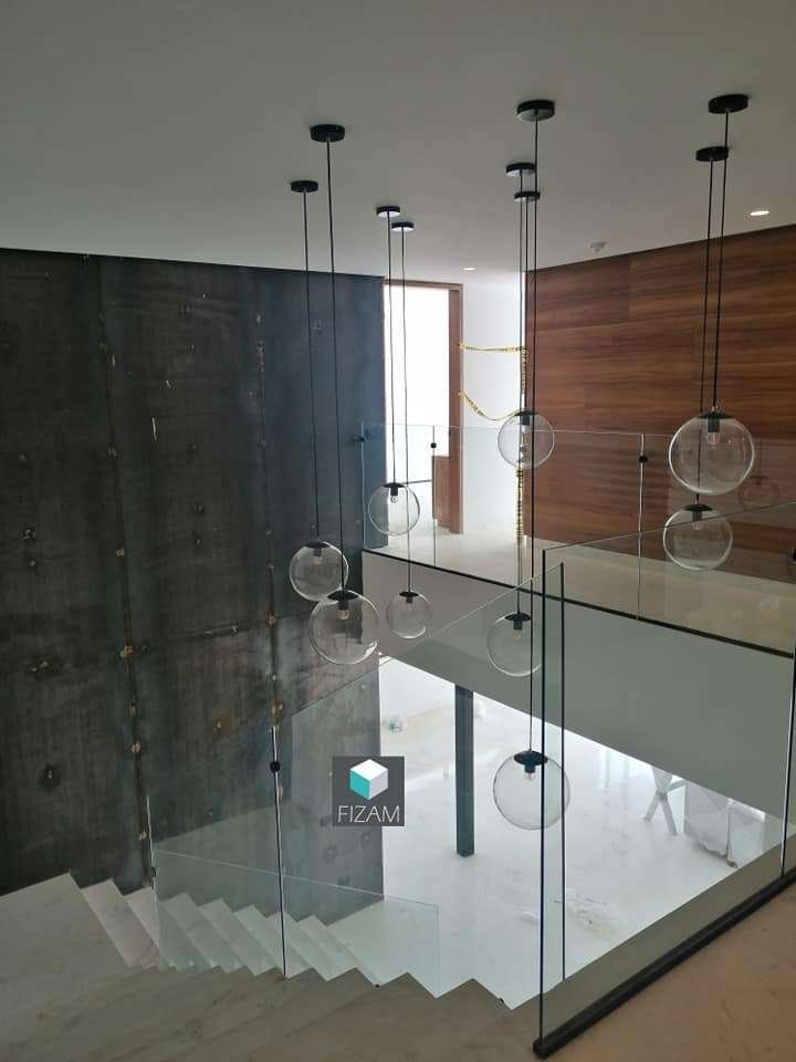 Pasamanos de cristal para escaleras